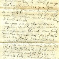 Handwritten 8 page letter from Marcia Bruner to Lawrence Bruner, "It seems harder every Sunday…"
