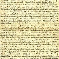 Handwritten 2 page letter from Lawrence Bruner to Marcia Bruner, "At to the present I have had no letter from home for about three weeks now..."