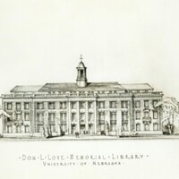 Architects rendering of the original north facade.