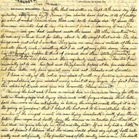 Handwritten 2 page letter from Lawrence Bruner to Marcia Bruner, "Your letter that was written Sept. 12th came day before yeserday after doing by way of France."