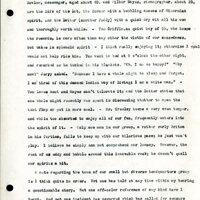 Frank H. Shoemaker typescript, 28 pages, titled "At Fort Riley, Kansas" on activities at Fort Riley between Oct. 12-29, 1903.