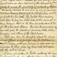Handwritten 2 page letter from Lawrence Bruner to Marcia Bruner, "If everything had gone as we planned I would be…"
