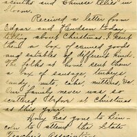 Handwritten 8 page letter from Ella Bruner to Lawrence Bruner, "I have been wanting to write to you for a long time…"