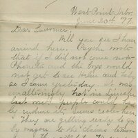 Handwritten 3 page letter from Marcia Bruner, "Well you see I have arrived here…"