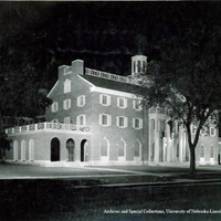 Original dormitory building prior to additions.