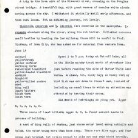 Frank H. Shoemaker typescript, 11 pages, notes and bird lists from field trip at Havelock, Nebraska, and areas surrounding Lincoln, Nebraska