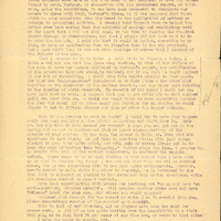 Typewritten letter, 4 pages, from Frank H. Shoemaker to I.S. [Isador] Trostler, "It snows cries the school-boy, and driving o'er the fields seems nowhere to alight says Emerson; then issues forth the storm with sudden burst and hurls the whole precipitated air down in a torrent says Thomson..."