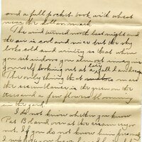 Handwritten 5 page letter from B. King to Lawrence Bruner, "It seems so strange to be writing a letter to you…"