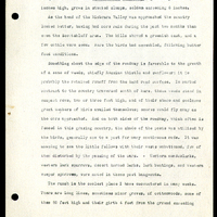 Frank H. Shoemaker typescript, 8 pages, on trip to Agate Springs Ranch with bird list.