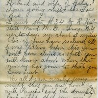 Handwritten 8 page letter from Marcia Bruner to Lawrence Bruner, "I will try to write today with the children…"