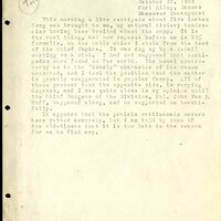 Frank H. Shoemaker typescript, 1 page, titled "Fort Riley, Kansas, Maneuver Encampment."