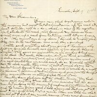 Handwritten letter, 2 pages, from Robert H. Wolcott to Frank H. Shoemaker, "I was very glad to get your note this morning but regret that I cannot come up, this week at least."