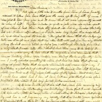 Handwritten 2 page letter from Lawrence Bruner to Marcia Bruner, "Well after a little over 2 months from home I have finally received 3 letters from home..."