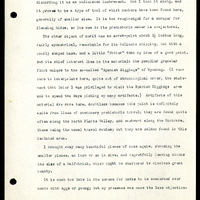 Frank H. Shoemaker typescript, 8 pages, on trip to Agate Springs Ranch with bird list.