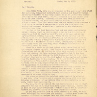 Typewritten letter, 1 page, from Frank H. Shoemaker to Robert H. Wolcott, "Miss Emily Wood, whom you may remember having met at our Omaha field day last year, telephoned Elizabeth last evening and inquired whether it was the intention of the Omaha members..."