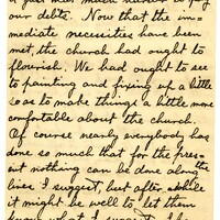 Handwritten 10 page letter from Lawrence Bruner to Marcia Bruner, "Since I am way off here 'measly 100 miles from nowhere'..."