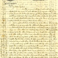 Handwritten 2 page letter from Lawrence Bruner to Psyche, "As this is your birthday I will write to you..."