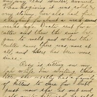 Handwritten 8 page letter from Ella Bruner to Lawrence Bruner, "I have been wanting to write to you for a long time…"