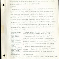 Frank H. Shoemaker typescript, 46 pages, detailing bird sightings, field trips, photography, and associated activities in Omaha, Nebraska.