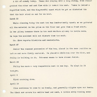 Elizabeth Van Sant transcribed letters
