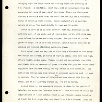 Frank H. Shoemaker typescript, 8 pages, on trip to Agate Springs Ranch with bird list.
