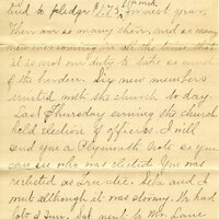 Handwritten 8 page letter from Marcia Bruner to Lawrence Bruner, "This last week has been full of events…"