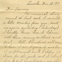 Handwritten 6 page letter from Marcia Bruner to Lawrence Bruner, "I feel more like taking a nap than writing a letter…"
