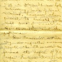 Handwritten 18 page letter from Amy Bruner to Lawrence Bruner, "Did you think I was never going to write…"