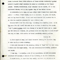 Frank H. Shoemaker typescript, 28 pages, titled "At Fort Riley, Kansas" on activities at Fort Riley between Oct. 12-29, 1903.