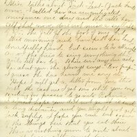 Handwritten 8 page letter from Marcia Bruner to Lawrence Bruner, "It seems harder every Sunday…"