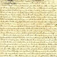 Handwritten 2 page letter from Lawrence Bruner to Marcia Bruner, "I have just received your letter that wtas written on August 1st..."