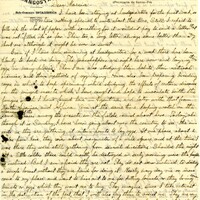 Handwritten 2 page letter from Lawrence Bruner to Marcia Bruner, "I have been staying at headquarters for the past week, so have nothing special to write about this time..."