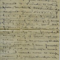 Handwritten 8 page letter from Amy Bruner to Lawrence Bruner, "When you get this letter you will be almost…"