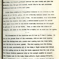Frank H. Shoemaker typescript, 23 pages, on the bird-room in Omaha home