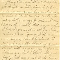 Handwritten 6 page letter from Marcia Bruner to Lawrence Bruner, "I will scratch you a few lines tonight for…"