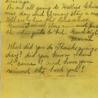 Handwritten 5 page letter from Marcia Bruner to Lawrence Bruner, "I will try to write a few lines today..."