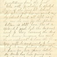 Handwritten 5 page letter from Marcia Bruner to Lawrence Bruner, "It is discouraging work trying to…"
