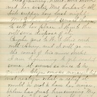 Handwritten 4 page letter from Marcia Bruner to Lawrence Bruner, "Well it has been two weeks since…"