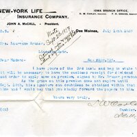 Handwritten 8 page letter from Marcia Bruner to Lawrence Bruner, "Well, I did not write to you last…"