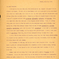 Typewritten letter, 1 page, from Frank H. Shoemaker to Robert H. Wolcott, "I am anxious to hear from you with references to Mr. Knuse' proposed visit to Lincoln and Omaha. It will not be practicable for me to get down to the Salt Basin for a day as I had hoped..."