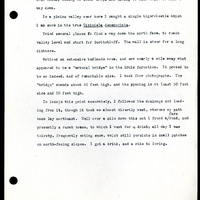 Frank H. Shoemaker typescript, 9 pages, on Wildcat Range and owls, fossils, and lantern slides.