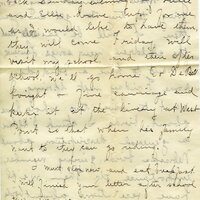 Handwritten 10 page letter from Amy Bruner to Lawrence Bruner, "You see by the heading that I am at Wisner…"