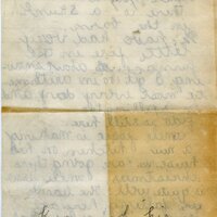 Handwritten 2 page letter from Helen Bruner to Lawrence Bruner, "There is a skunk in the barn…"