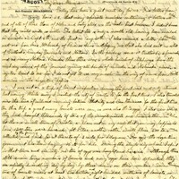 Handwritten 2 page letter from Lawrence Bruner to Marcia Bruner, "Today has been a great mail day for me. Five letters from home, i.e."
