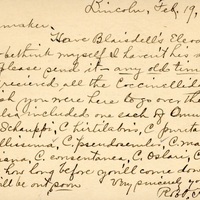 Handwritten postcard from Robert H. Wolcott to Frank H. Shoemaker, "Have Blaisdell's Eleodes about ready but be think(?) myself I haven't his address..."