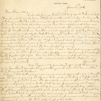 Handwritten letter, 2 pages, from Robert H. Wolcott to Frank H. Shoemaker, "I should have sent this list long ago but Swank had it and asked me..."
