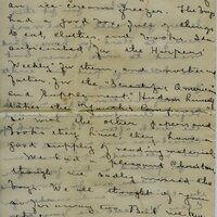 Handwritten 8 page letter from Amy Bruner to Lawrence Bruner, "When you get this letter you will be almost…"