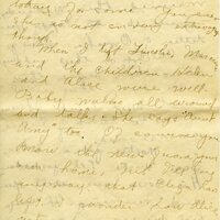 Handwritten 18 page letter from Amy Bruner to Lawrence Bruner, "Did you think I was never going to write…"