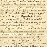 Handwritten 5 page letter from B. King to Lawrence Bruner, "It seems so strange to be writing a letter to you…"