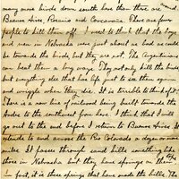 Handwritten 4 page letter from Lawrence Bruner to Psyche Bruner, "According to promise I now site down to write you a letter from a point nearly..."